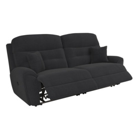 La-Z-Boy Black Columbus Fabric 3 Seater Power Recliner Sofa