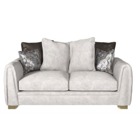 Ideal Home Grey Drake Fabric 2 Seater Sofa Scatter Back