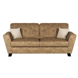 ScS Living Brown Eliza Fabric 3 Seater Sofa