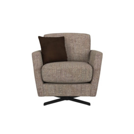 Ideal Home Brown Shoreditch Fabric Swivel Chair