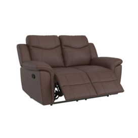 ScS Living Brown Grayson Leather 2 Seater Manual Recliner Sofa