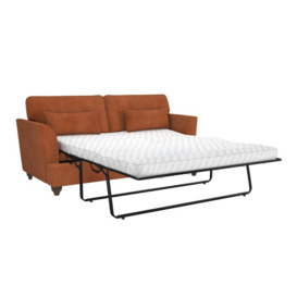 ScS Living Orange Bonnie Fabric 3 Seater Sofa Bed