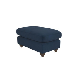 ScS Living Blue Bonnie Fabric Standard Footstool