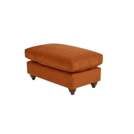 ScS Living Orange Bonnie Fabric Standard Footstool
