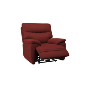 La-Z-Boy Red Fabric Boston Manual Recliner Chair
