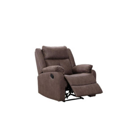 Endurance Brown Janus Fabric Manual Recliner Chair