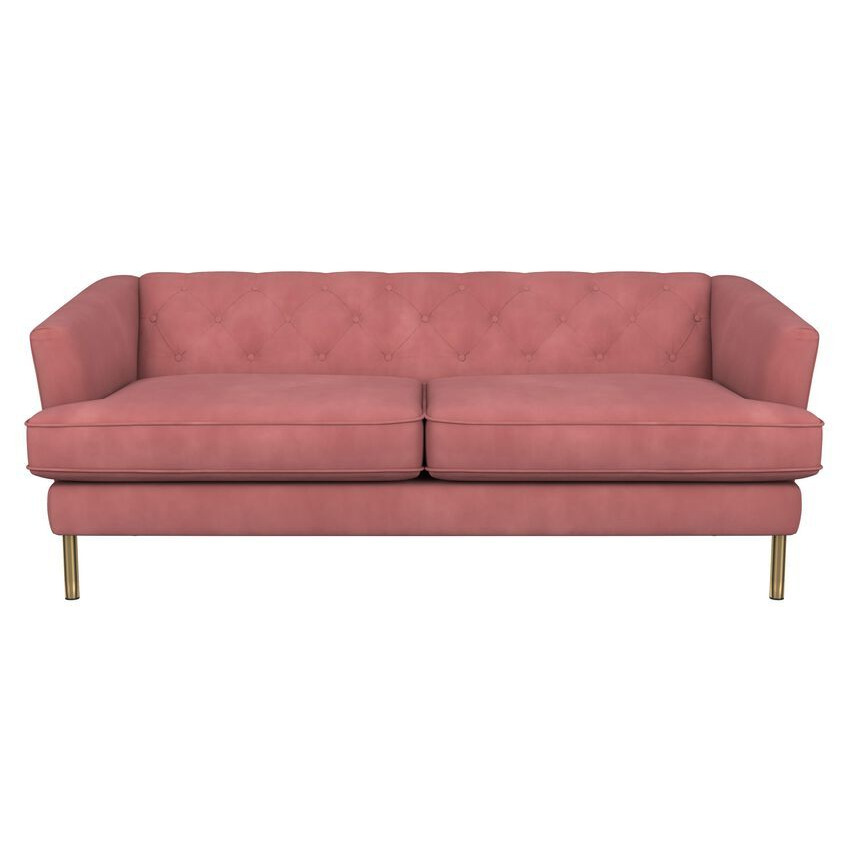 Paloma Home Pink Boudoir Fabric Large 3 Seater Sofa