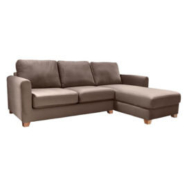 ScS Living Brown Aisling Fabric Right Hand Facing Chaise Storage Sofa Bed