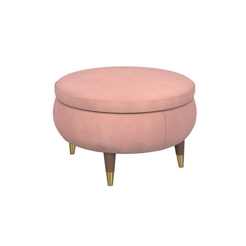 Paloma Home Pink Down to Earth Fabric Storage Footstool