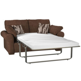 ScS Living Brown Skylar Fabric 2 Seater Sofa Bed