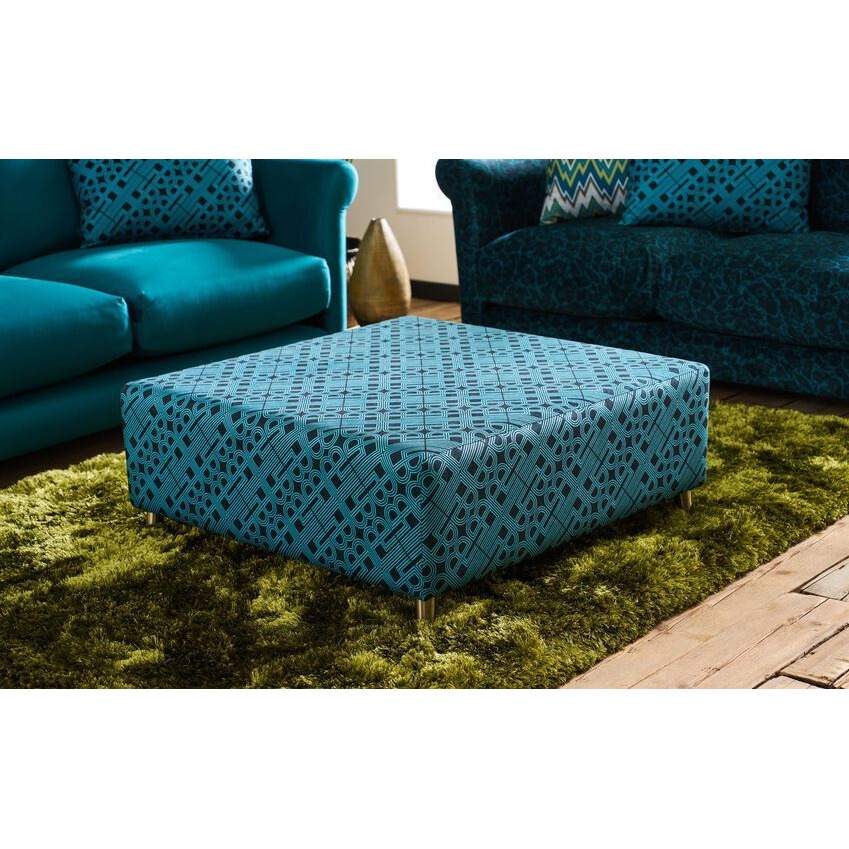 LLB Carnaby Fabric Square Footstool