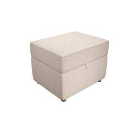 ScS Living Brown Baxter Fabric Storage Footstool