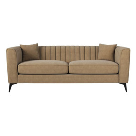 ScS Living Brown Margo Fabric 3 Seater Sofa