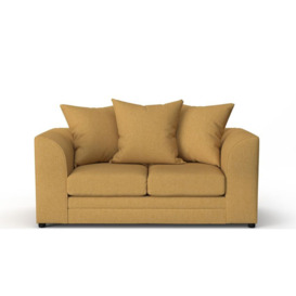 ScS Living Yellow Chicago Fabric Gold 2 Seater Sofa