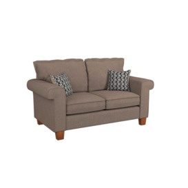ScS Living Brown Ellie Fabric 2 Seater Standard Back Sofa