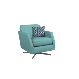 ScS Living Blue Ellie Fabric Swivel Chair