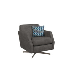 ScS Living Grey Ellie Fabric Swivel Chair