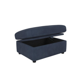 Blue Aquaclean Amelia Fabric Storage Footstool