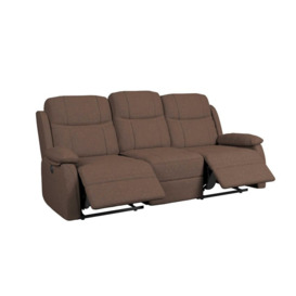 ScS Living Brown Fabric Cormac 3 Seater Power Recliner Sofa