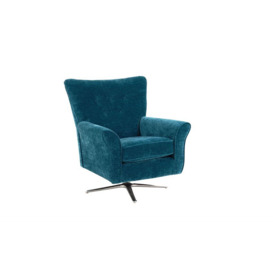 Inspire Black Rockcliffe Fabric Swivel Chair