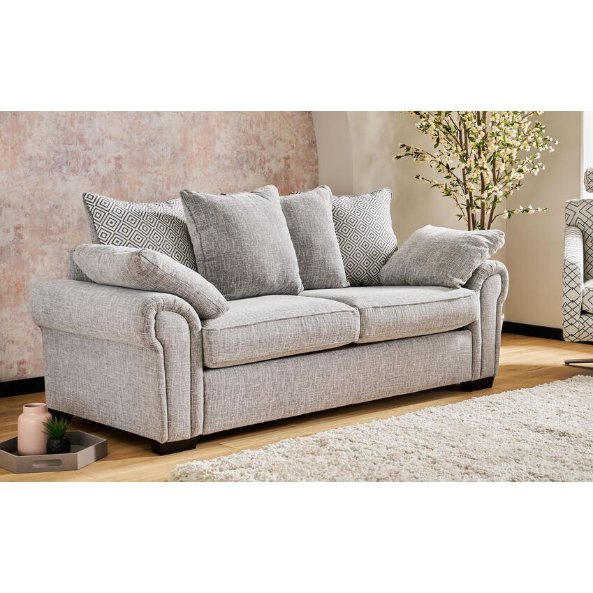 Inspire Westwood Fabric 3 Seater Sofa Scatter Back