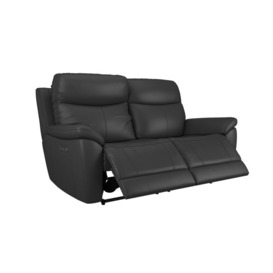 ScS Living Black Ethan 3 Seater Power Recliner Sofa with Head Tilt & Lumbar