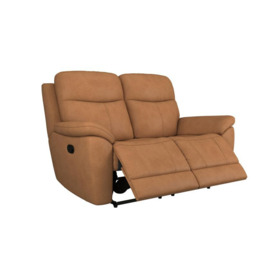 ScS Living Orange Fabric Ethan 2 Seater Manual Recliner Sofa