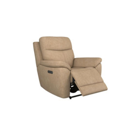 ScS Living Cream Fabric Ethan Power Recliner Chair
