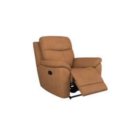 ScS Living Orange Fabric Ethan Manual Recliner Chair