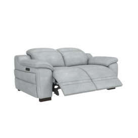 La-Z-Boy Grey Fabric Austin 2 Seater Power Recliner Sofa with Manual Head Tilt