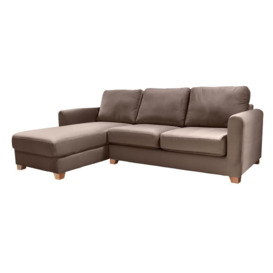 ScS Living Brown Aisling Fabric Left Hand Facing Chaise Storage Sofa Bed