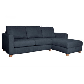 ScS Living Blue Aisling Fabric Right Hand Facing Chaise Sofa Bed