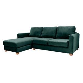 ScS Living Green Aisling Fabric Left Hand Facing Chaise Sofa Bed