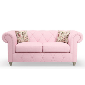 ScS Living Pink Abbey Fabric 2 Seater Sofa