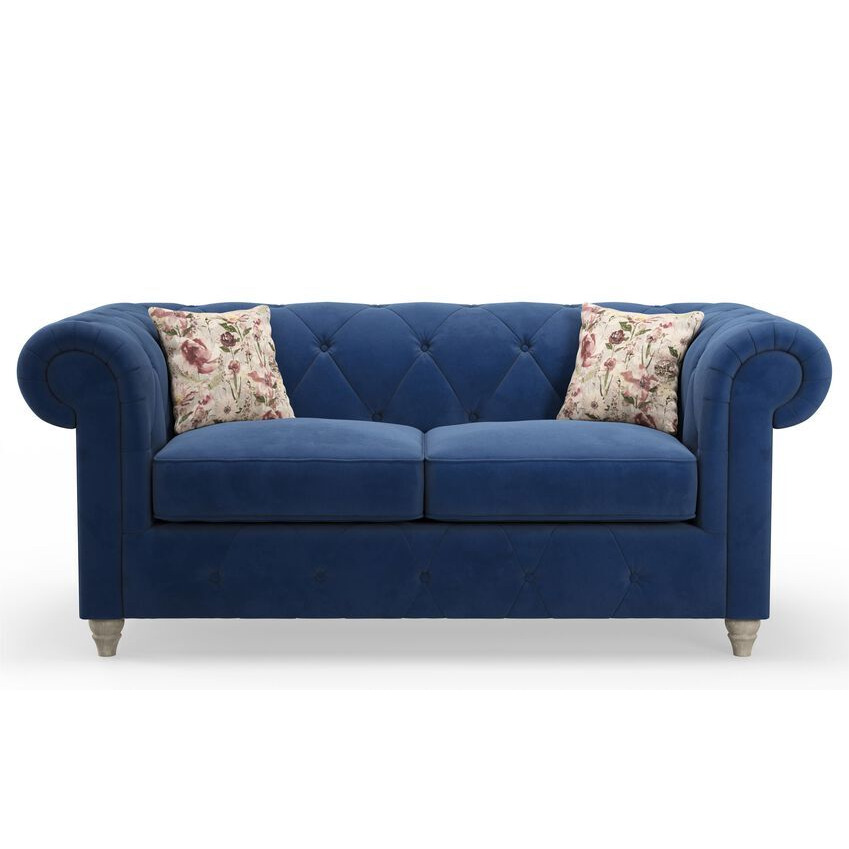 ScS Living Blue Abbey Fabric 2 Seater Sofa