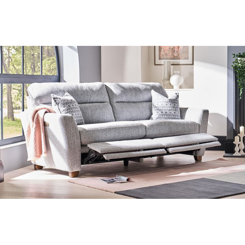 Ideal Home Aurelia Fabric 3 Seater Power Recliner Sofa