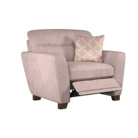 Ideal Home Pink Aurelia Fabric Power Recliner Snuggle Chair