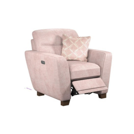 Ideal Home Pink Aurelia Fabric Power Recliner Chair