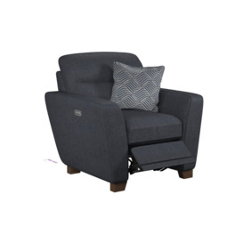Ideal Home Grey Aurelia Fabric Power Recliner Chair