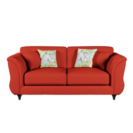 ScS Living Orange Tallulah Fabric 3 Seater Sofa