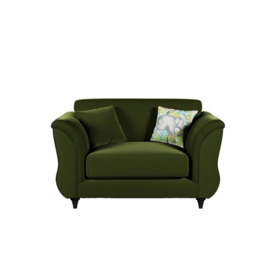 ScS Living Green Tallulah Fabric Snuggler Chair