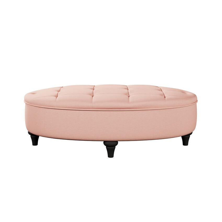 ScS Living Pink Tallulah Fabric Standard Footstool
