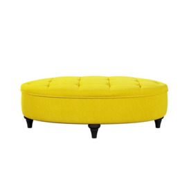 ScS Living Yellow Tallulah Fabric Standard Footstool