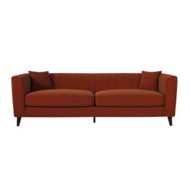 ScS Living Orange Margo Fabric 4 Seater Sofa