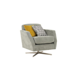 ScS Living Grey Haze Fabric Accent Swivel Chair