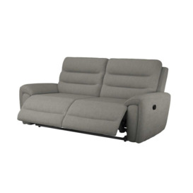 ScS Living Brown Fabric Jace 3 Seater Manual Recliner Sofa