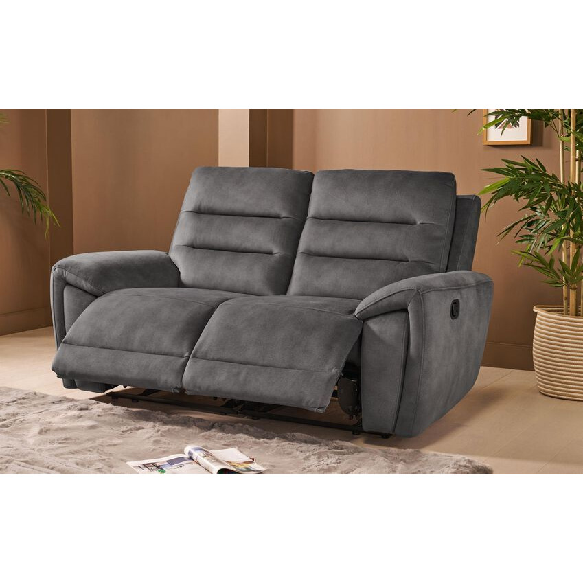 ScS Living Fabric Jace 2 Seater Manual Recliner Sofa