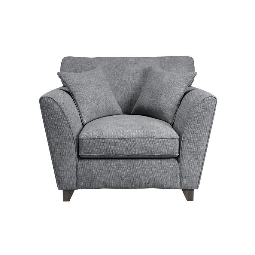 Grey Aquaclean Penny Fabric Snuggler Chair