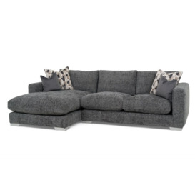 ScS Living Grey McKellen Fabric 3 Seater Sofa Left Hand Facing Chaise