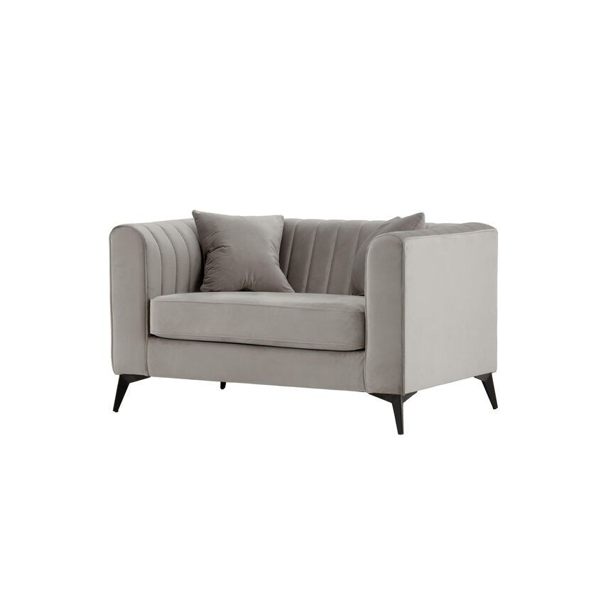 ScS Living Grey Margo Fabric Love Chair